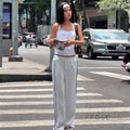 Raeya White Colorblock Knit Pants