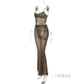 Raina Leopard Mesh Flared Jumpsuit [P6WL3ME5]