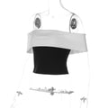 Ramiyah Contrast Off Shoulder Top