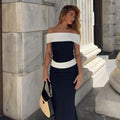 Ramiyah Contrast Off Shoulder Top