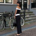 Ramiyah Contrast Off Shoulder Top