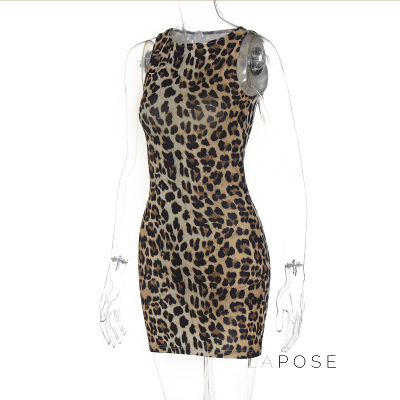Raven Leopard Bodycon Mini Dress [M6HPHK7Z]