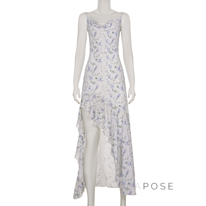 Raylee Floral Ruffle Maxi Dress [4BHW66OU]