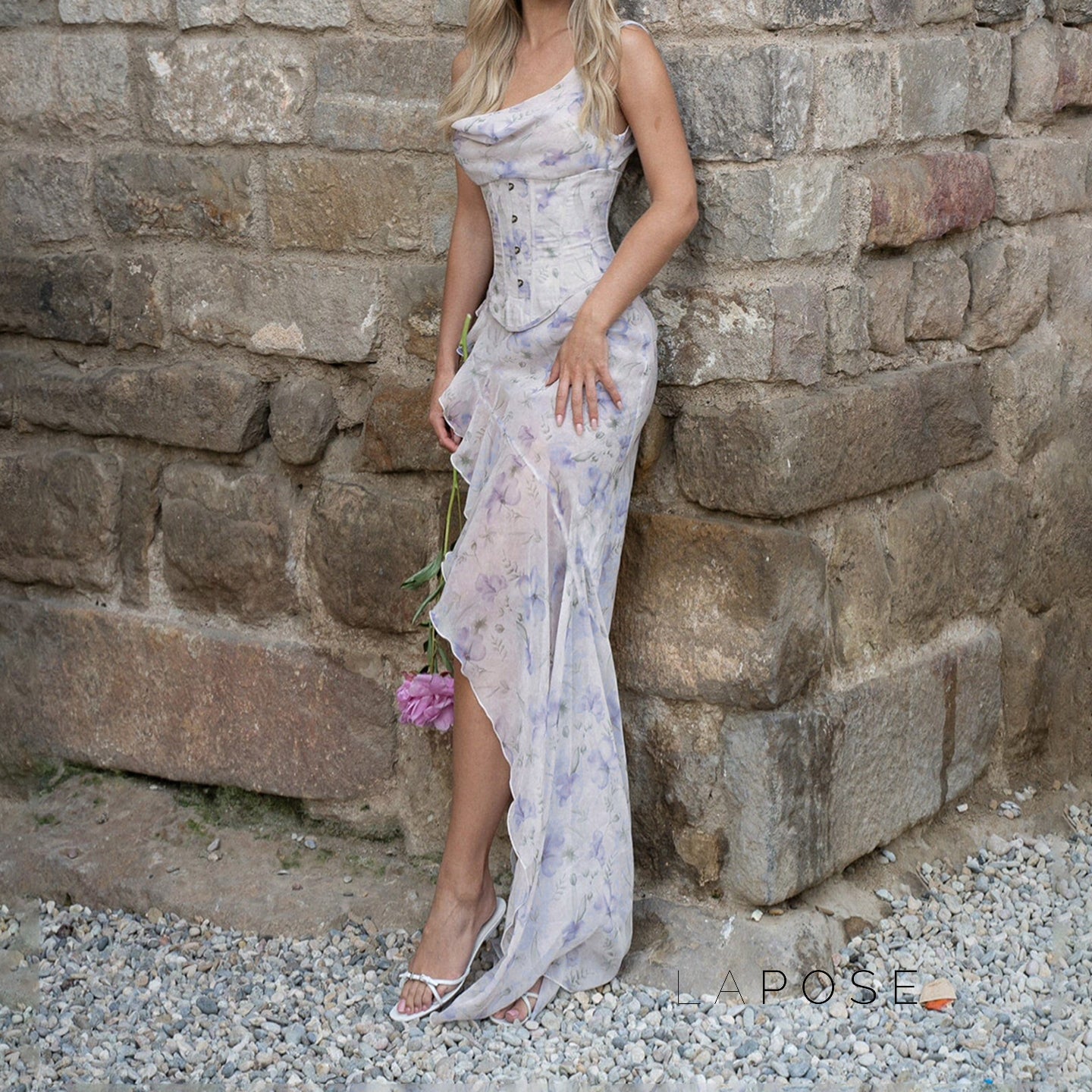 Raylee Floral Ruffle Maxi Dress [IUE4Z5K1]