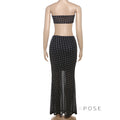Rayyan Dot Mesh Skirt Set [WHSS9CIR]