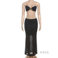 Rayyan Dot Mesh Skirt Set [0W91T9L9]