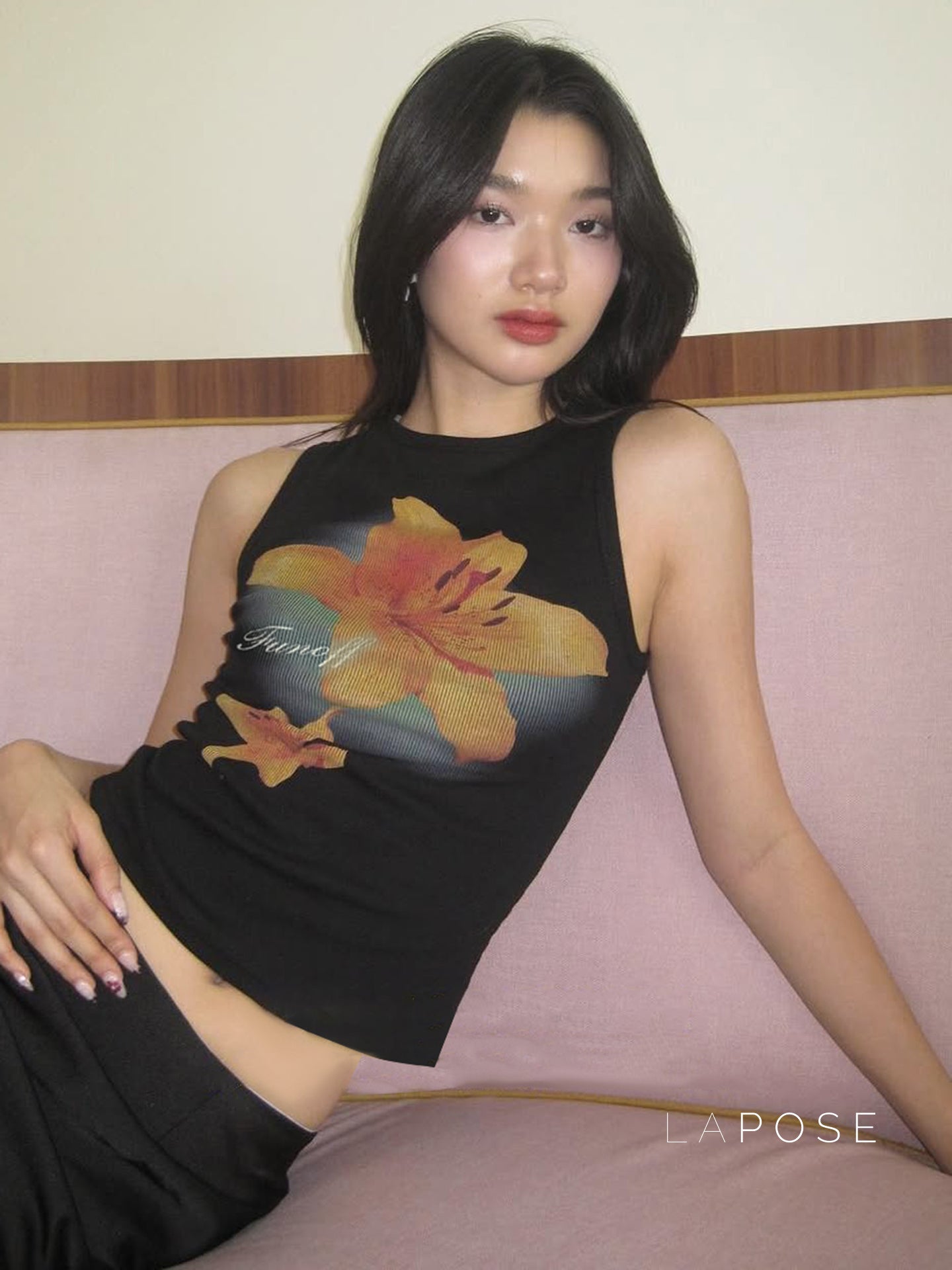 Razan Abstract Print Crop Top [P29UG6V7]