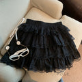 Reagen Tiered Bow Mini Skirt [0WOKDBYD]