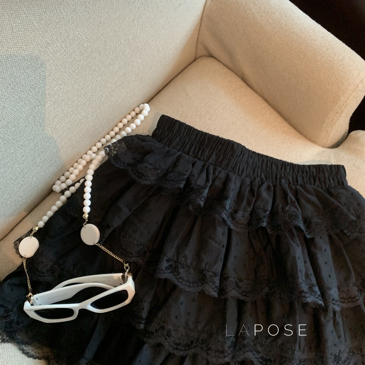 Reagen Tiered Bow Mini Skirt [8YT8XXCI]