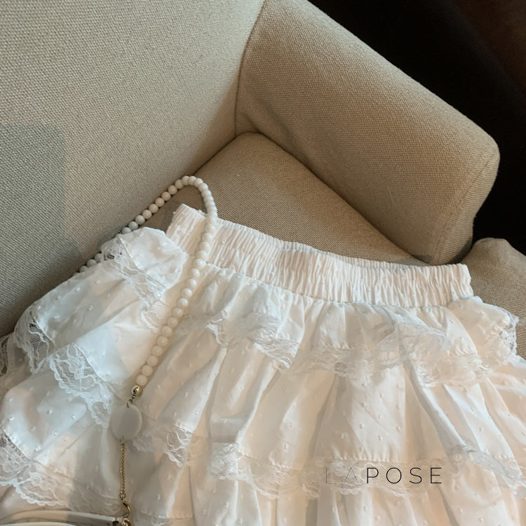 Reagen Tiered Bow Mini Skirt [EUPHM7LG]