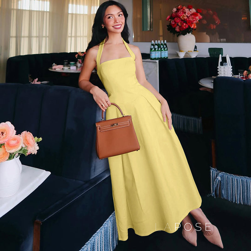 Reaghan Halter Backless Maxi Dress [UWV1SOU3]