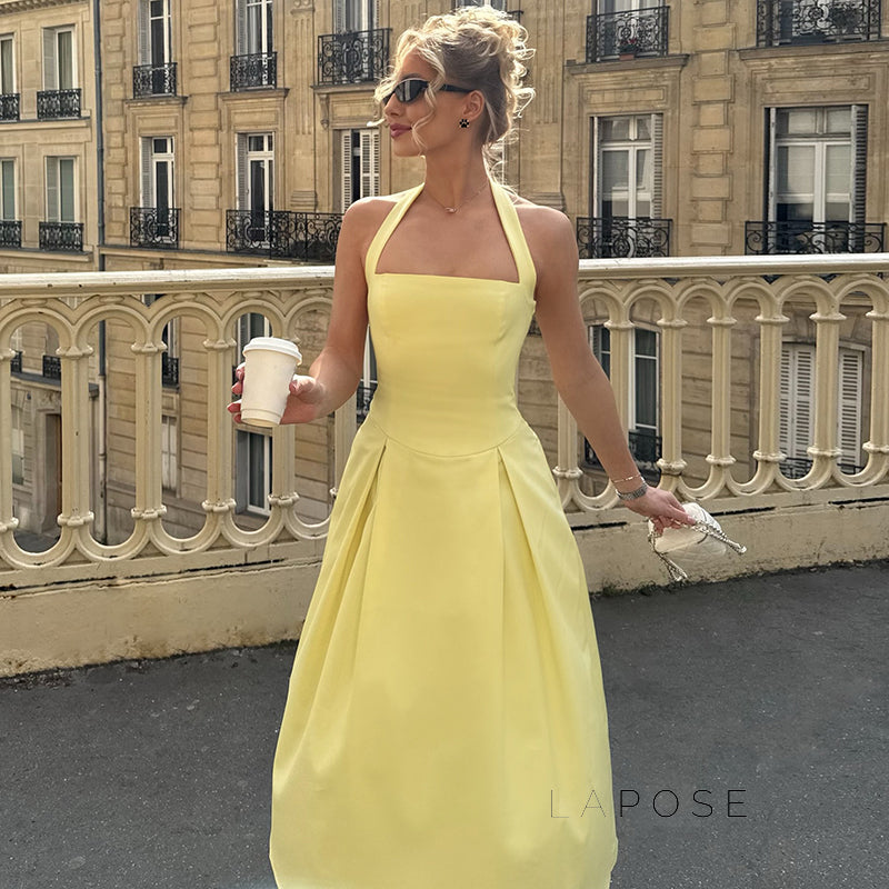 Reaghan Halter Backless Maxi Dress [DBZUWXPG]