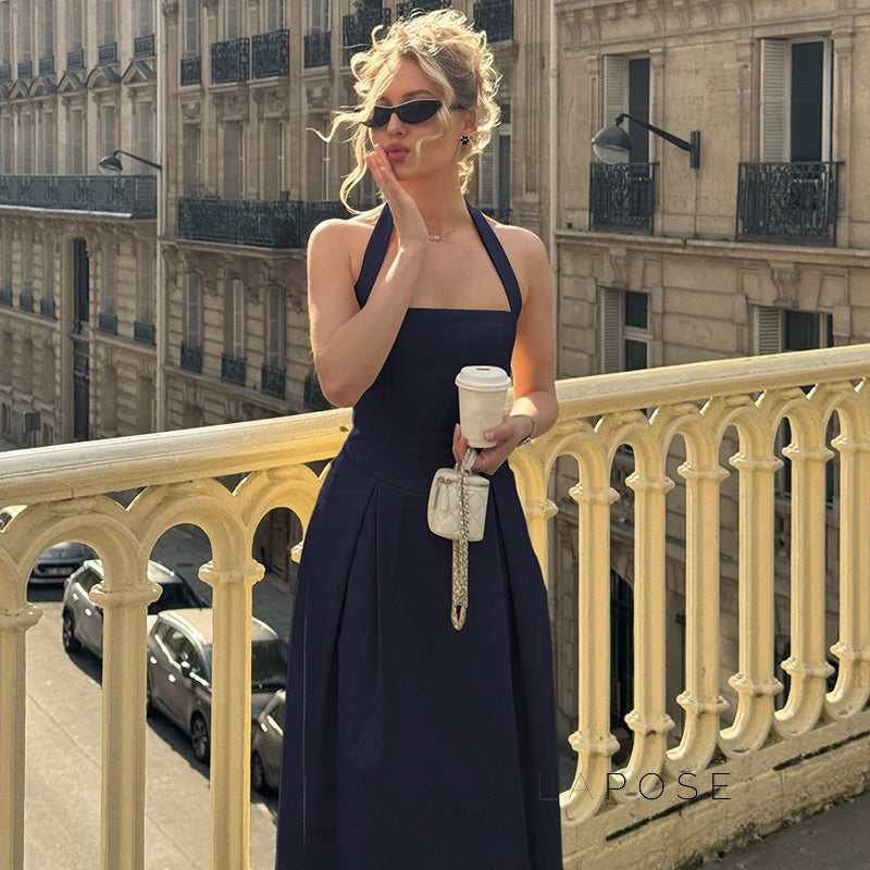 Reaghan Halter Backless Maxi Dress [XZ835PMV]