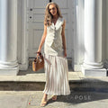 Renee Button Midi Skirt Set [G17A3IZI]