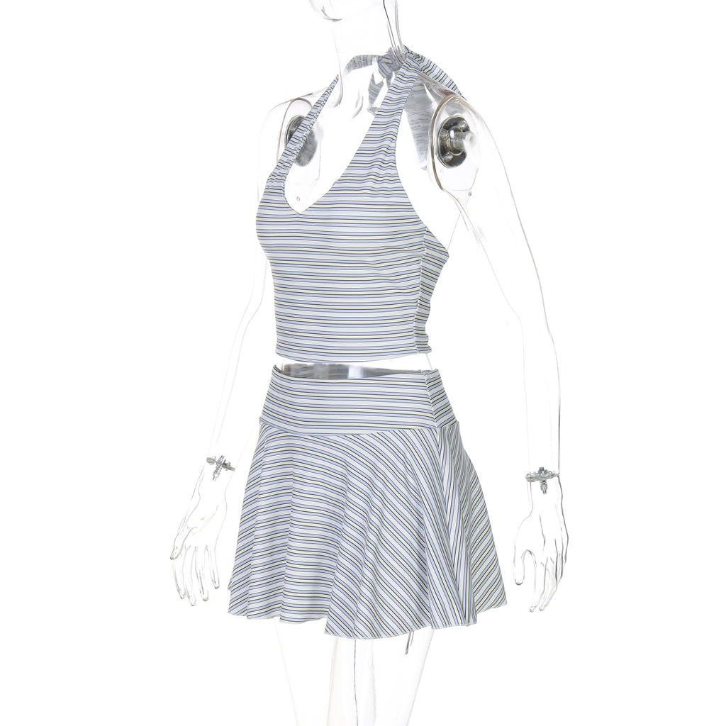 Rheya Striped Knit Mini Skirt Set