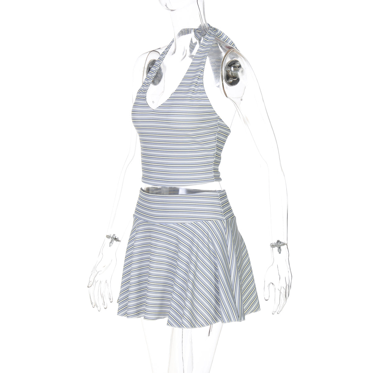 Rheya Striped Knit Mini Skirt Set