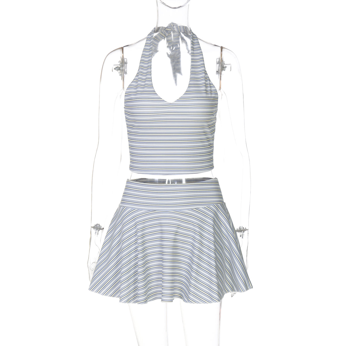 Rheya Striped Knit Mini Skirt Set