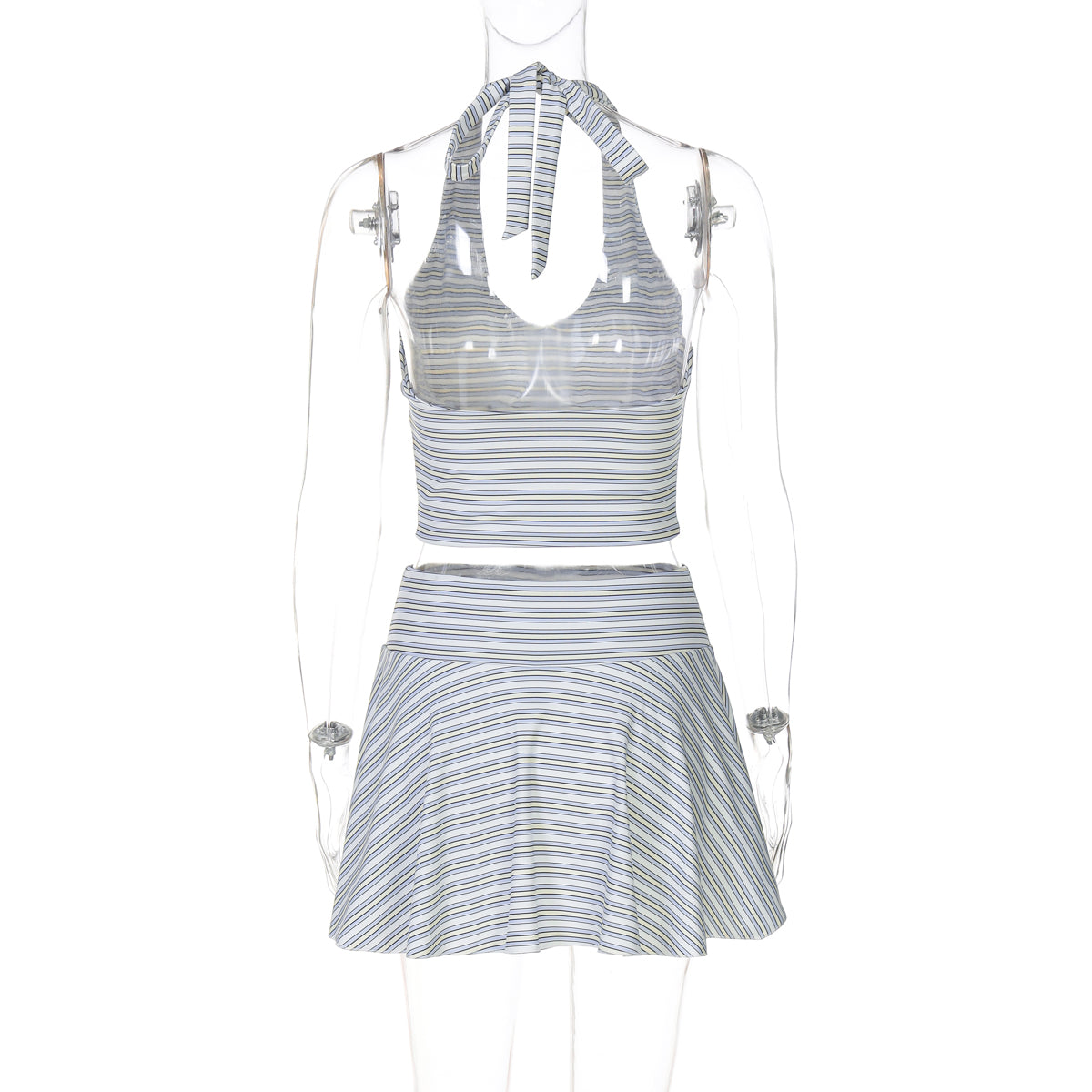 Rheya Striped Knit Mini Skirt Set