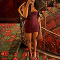 Rhinestone Mesh Ruched Mini Dress [3IAKCQF2]