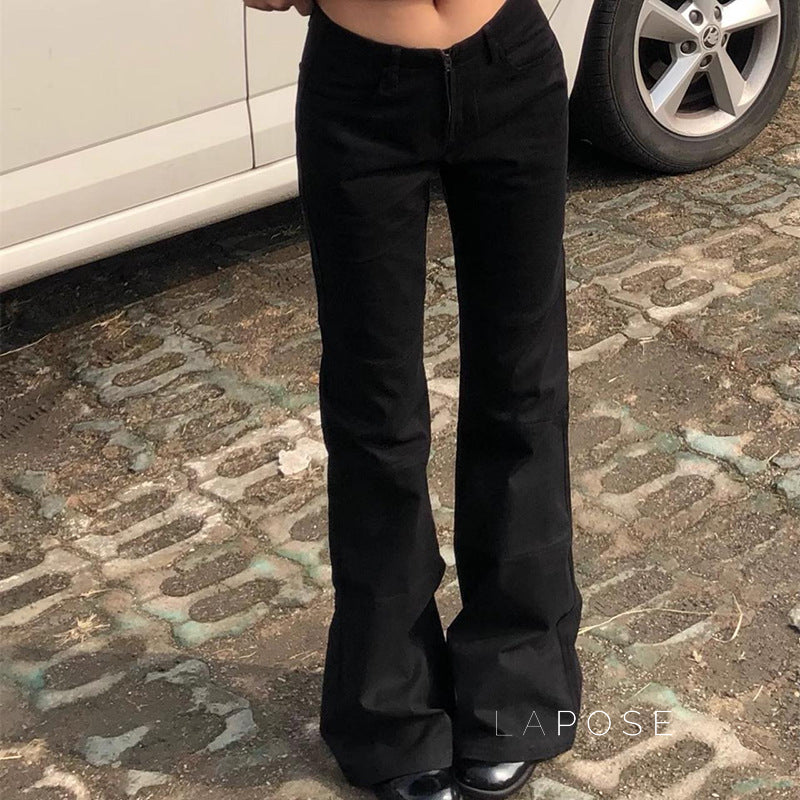 Rhythm Black Low-Waist Bootcut Jeans [RR9AM4EQ]