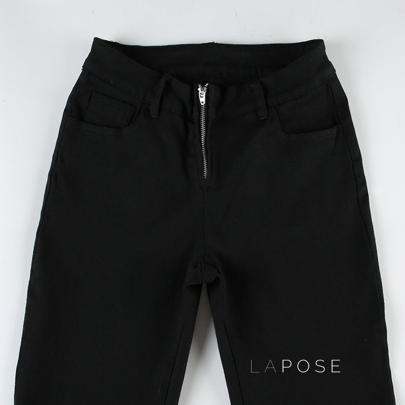 Rhythm Black Low-Waist Bootcut Jeans [HFY5VYKP]