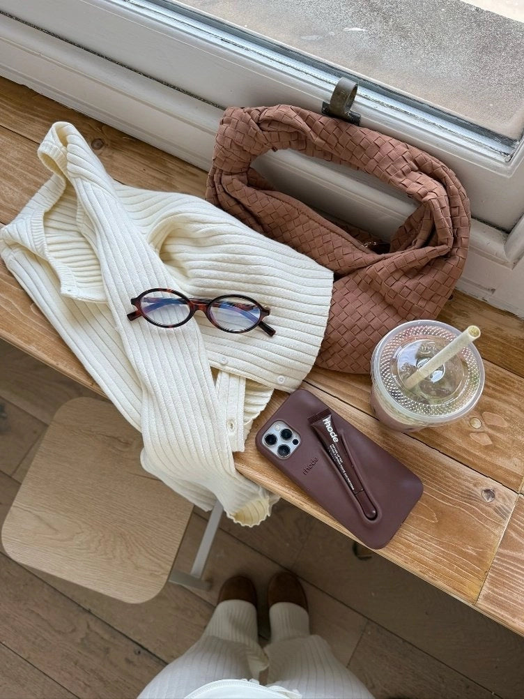 Ribbed Button-Down Pants Set [VIWOEXHI]