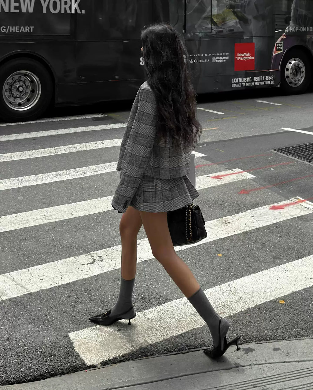 LaPose - Ridhi Houndstooth Blazer Skirt Set