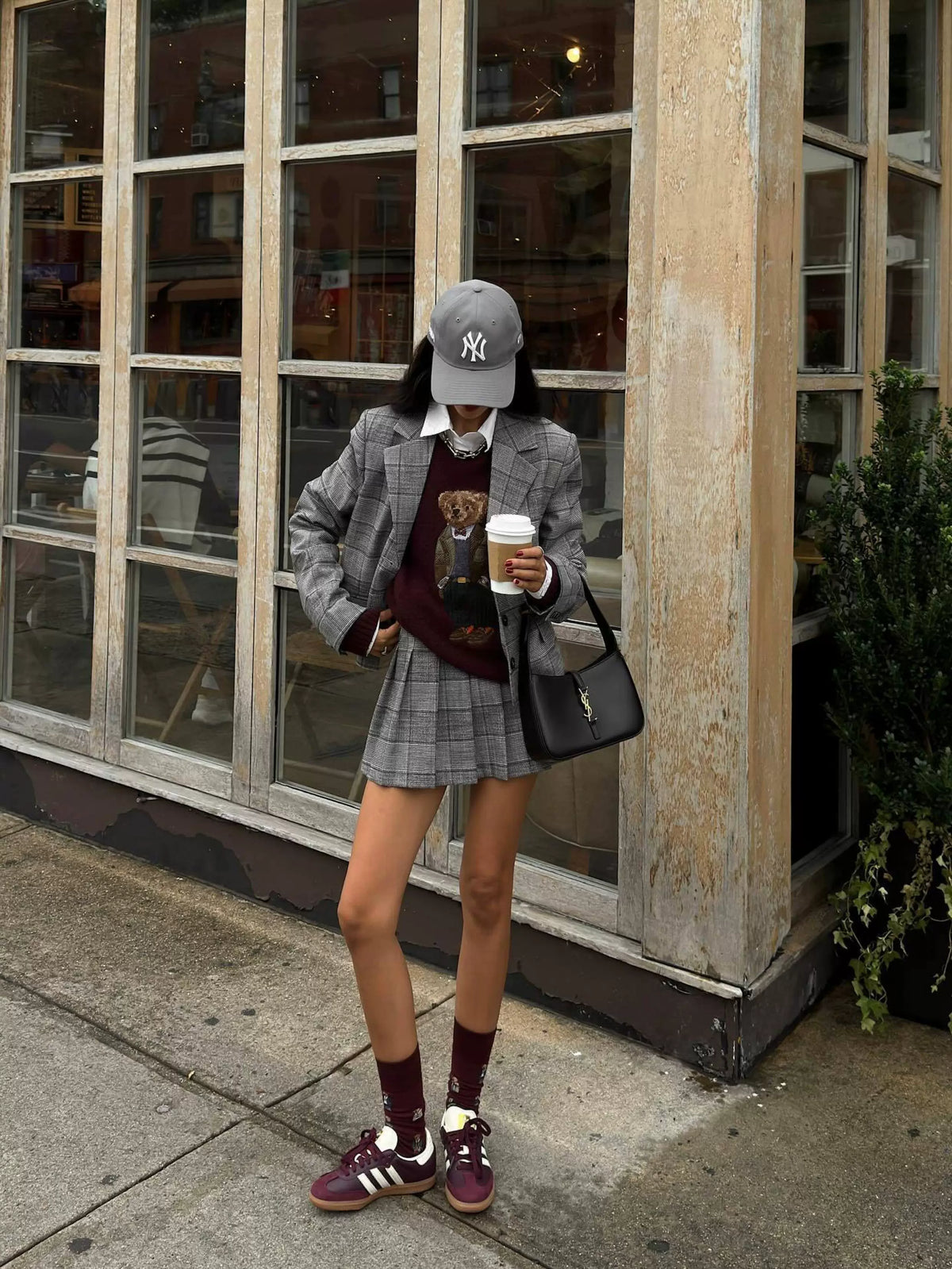 LaPose - Ridhi Houndstooth Blazer Skirt Set