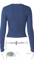 Rihanna Button-Up Square Collar Top [OAN8QLXN]