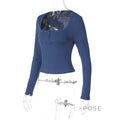 Rihanna Button-Up Square Collar Top [83307G7P]