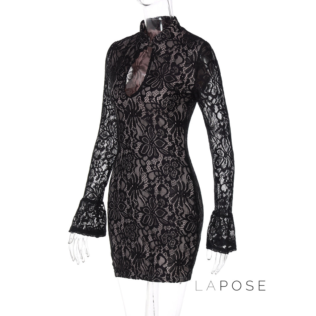 Riley Keyhole Bodycon Midi Dress [YJ8VYRE8]