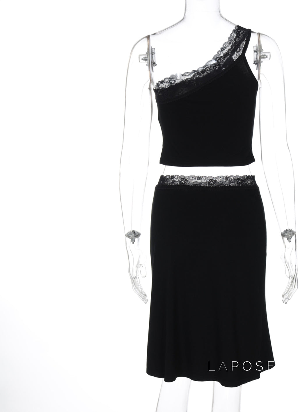 River One-Shoulder Lace Skirt Set [91F6WJ59]