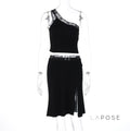 River One-Shoulder Lace Skirt Set [886G07PA]