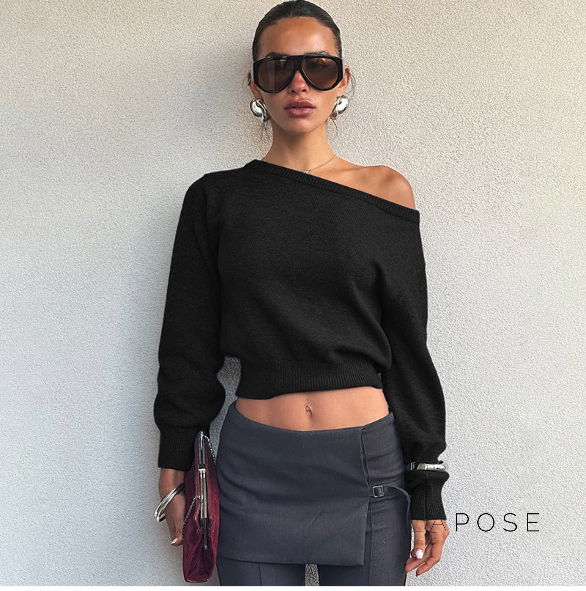 Riya Off Shoulder Knit Top [0M2ZPXE3]