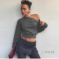 Riya Off Shoulder Knit Top [O7LGJCMM]