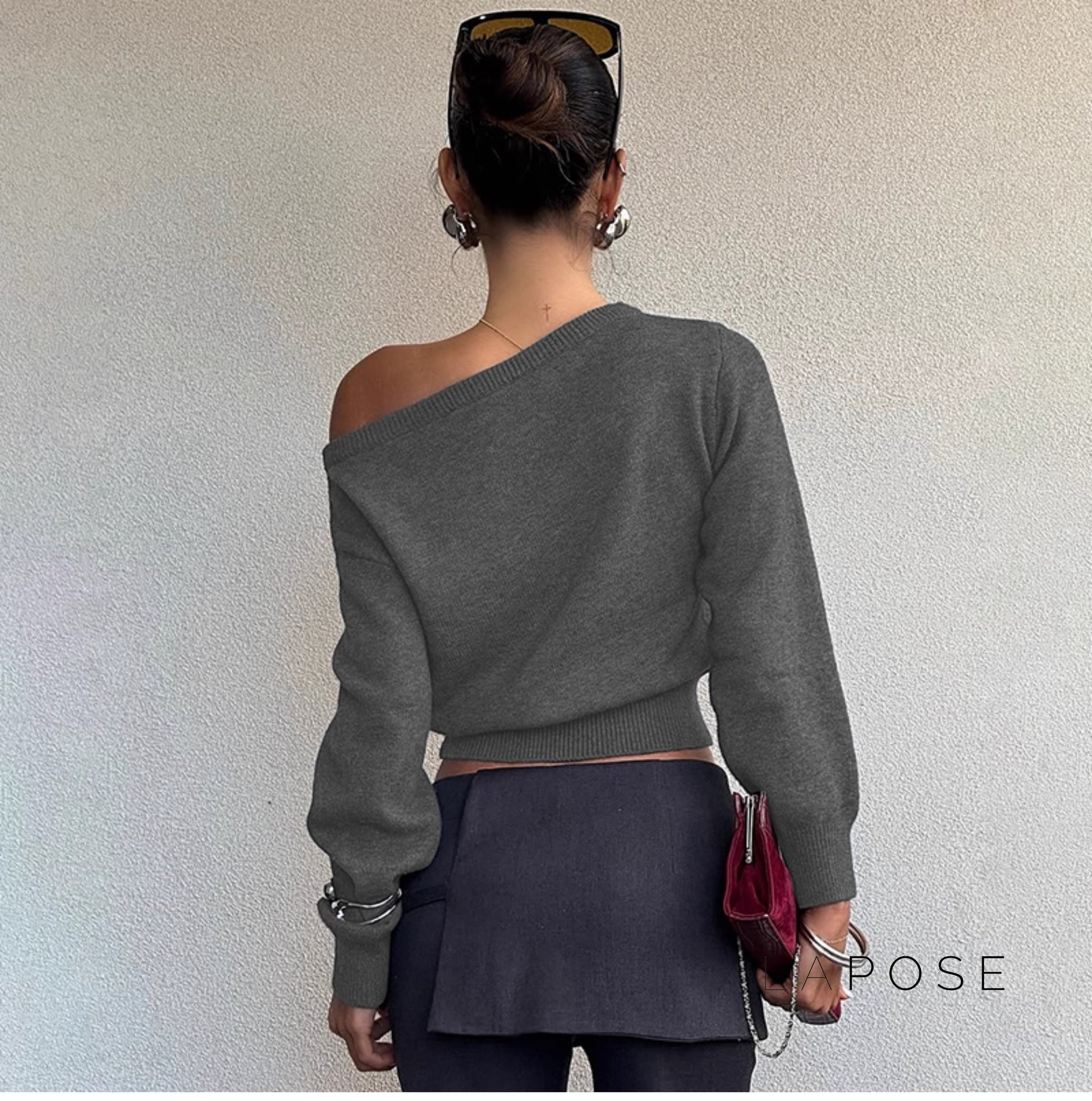 Riya Off Shoulder Knit Top [BWZHRVAF]
