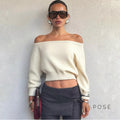 Riya Off Shoulder Knit Top [4A9P3RIX]