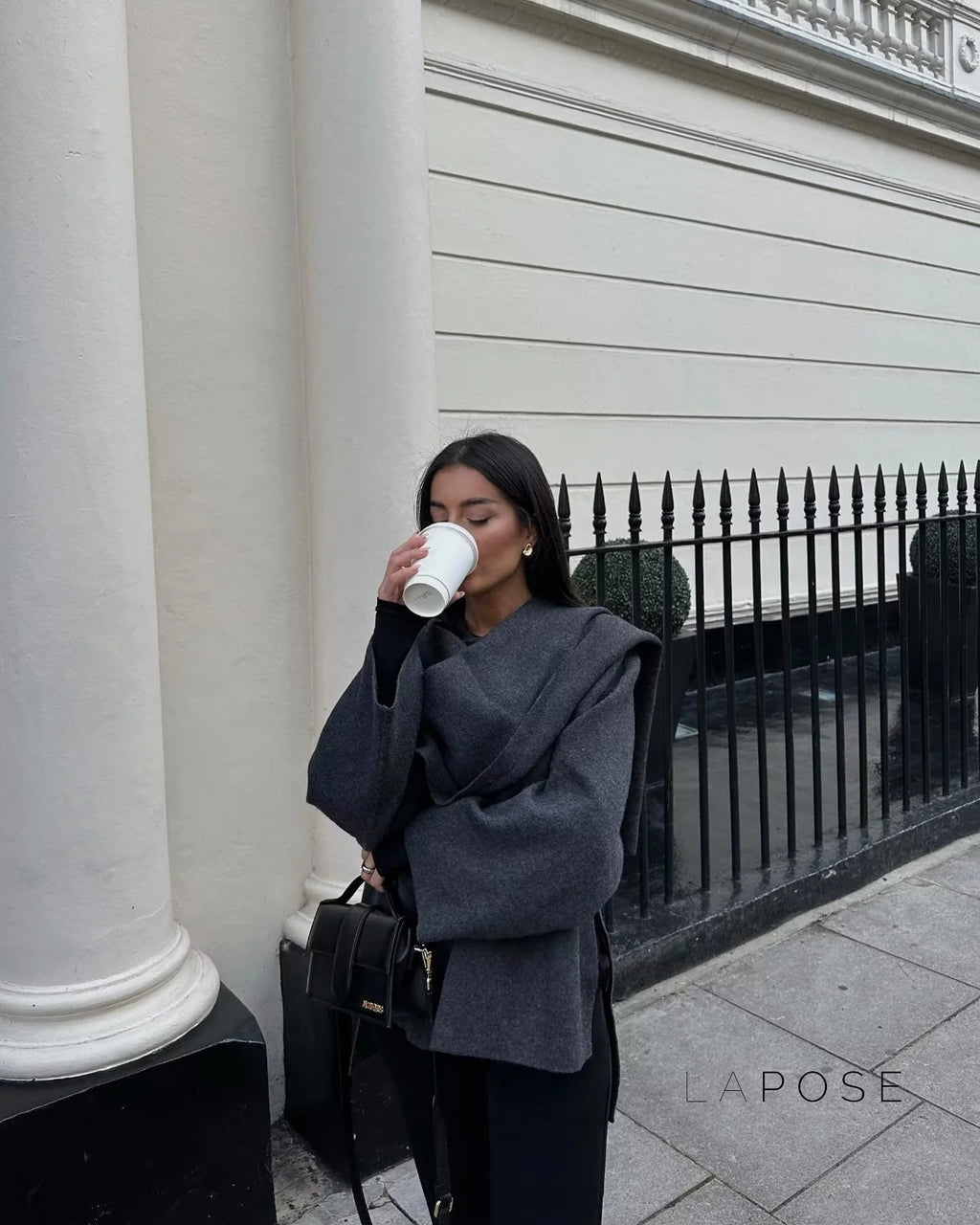 Riyah Asymmetric Scarf Knit Jacket [8O14RI9V]
