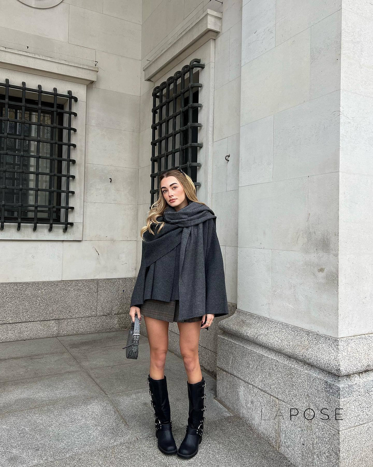Riyah Asymmetric Scarf Knit Jacket [O956QV8H]