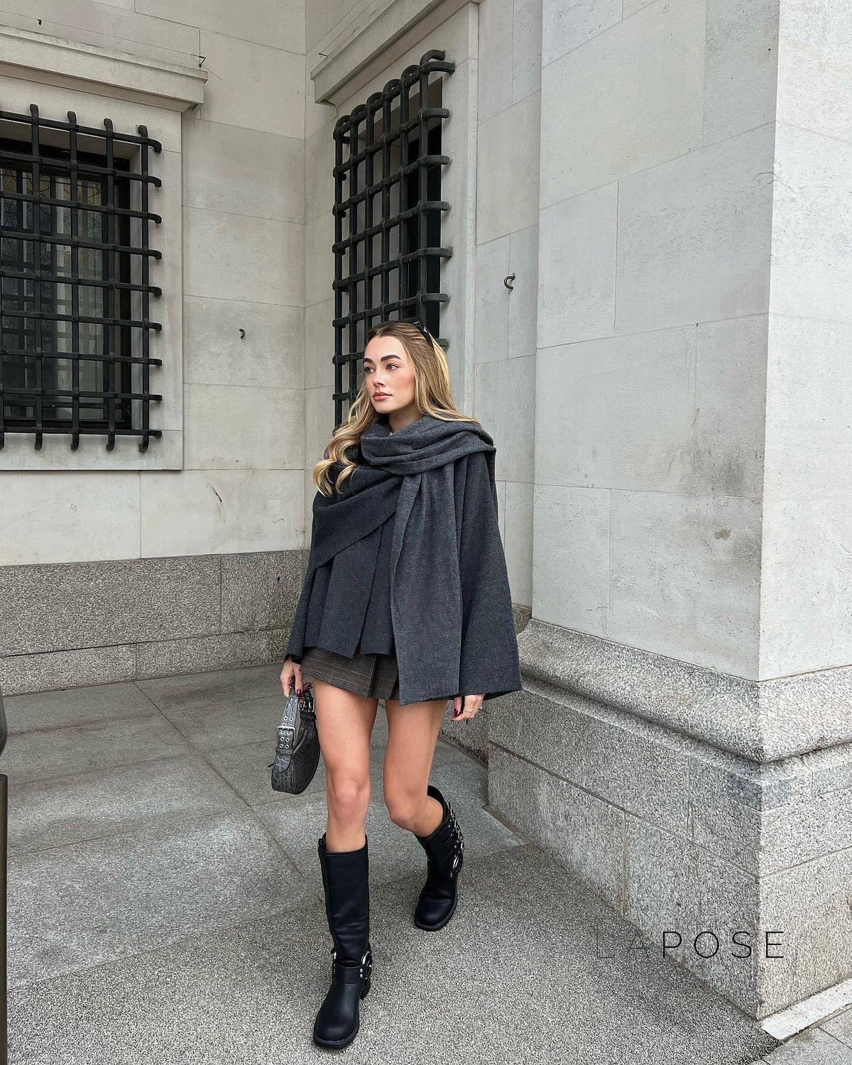 Riyah Asymmetric Scarf Knit Jacket [ARNFRUL9]