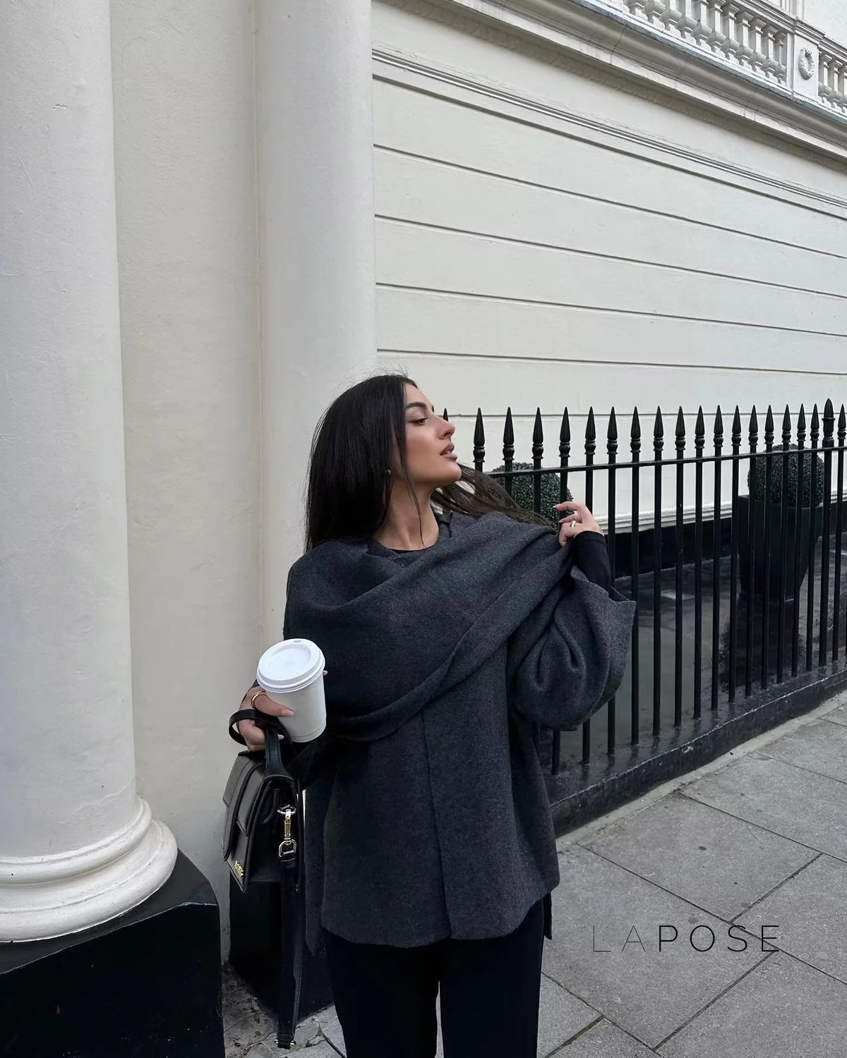 Riyah Asymmetric Scarf Knit Jacket [6LZTXC70]