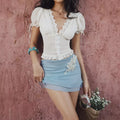 LaPose - Rogue Lace Trim Skirt Set