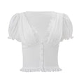 LaPose - Rogue Lace Trim Skirt Set - White Top Color