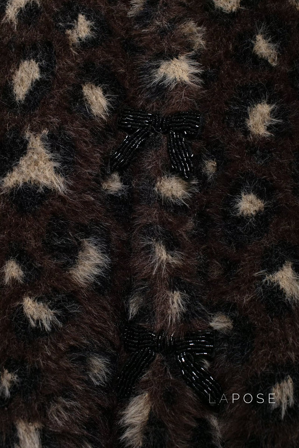 Roisin Leopard Bow Knit Cardigan [Z2DRQM2L]