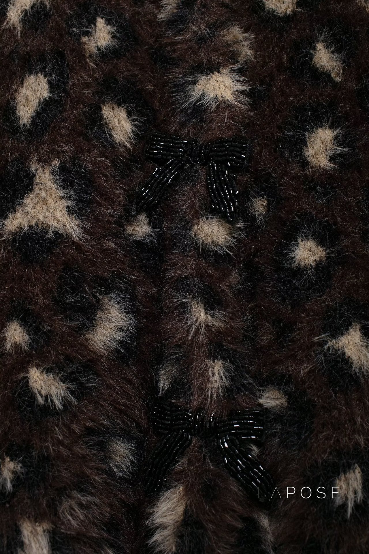 Roisin Leopard Bow Knit Cardigan [Z2DRQM2L]