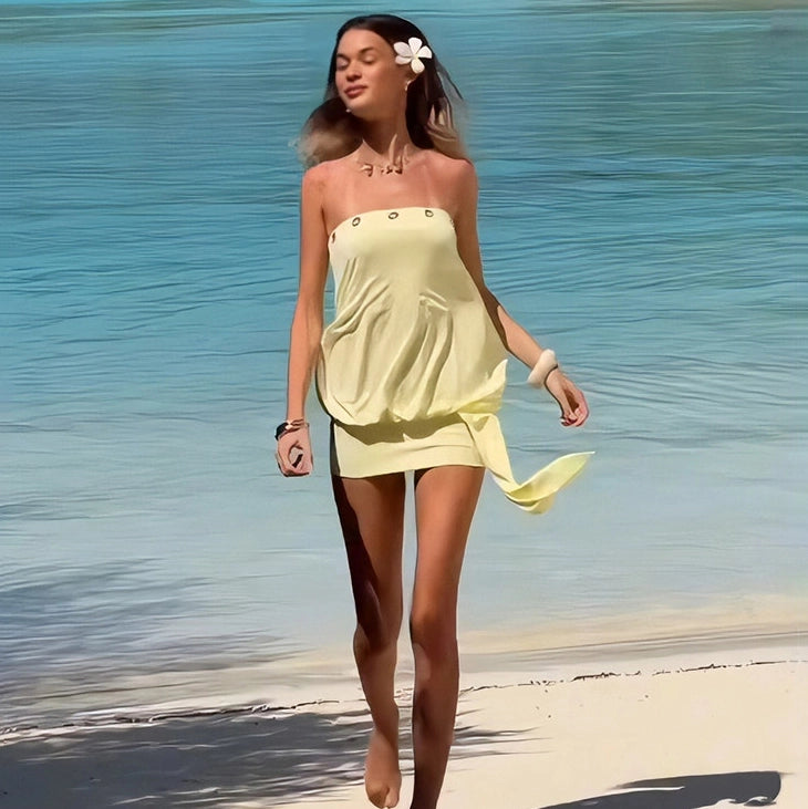 Ruched Strapless Mini Dress [CAOT5S9J]