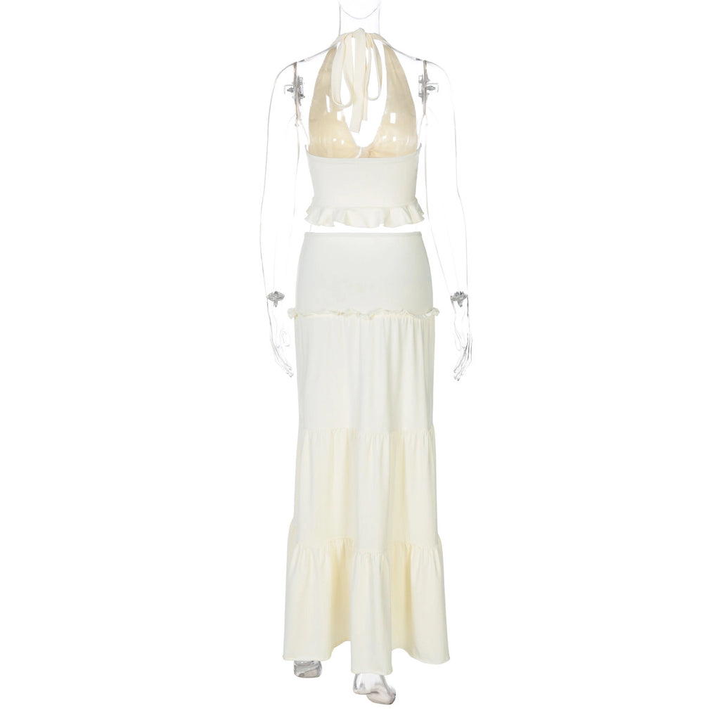 Ruched Two-Piece Skirt Set [V8YAXY7P]