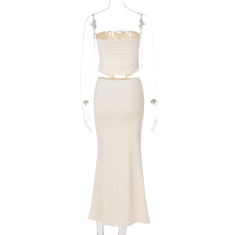 Ruched Two-Piece Skirt Set [JNF2VQFR]