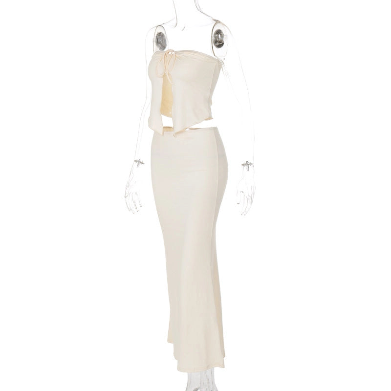 Ruched Two-Piece Skirt Set [9YZCTPMI]