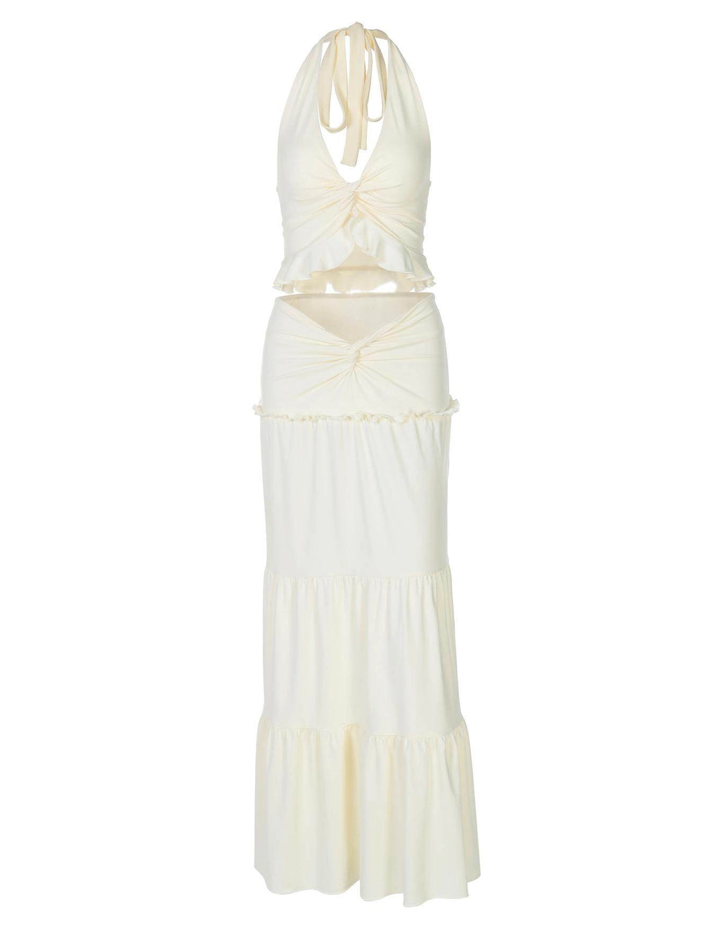 Ruched Two-Piece Skirt Set [90XRZAM2]